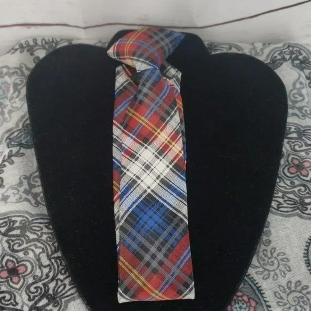 Red and Blue‎ Paid Boy’s Clip on tie